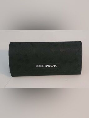 Dolce & Gabbana Black Textured Fabric Sunglass Case